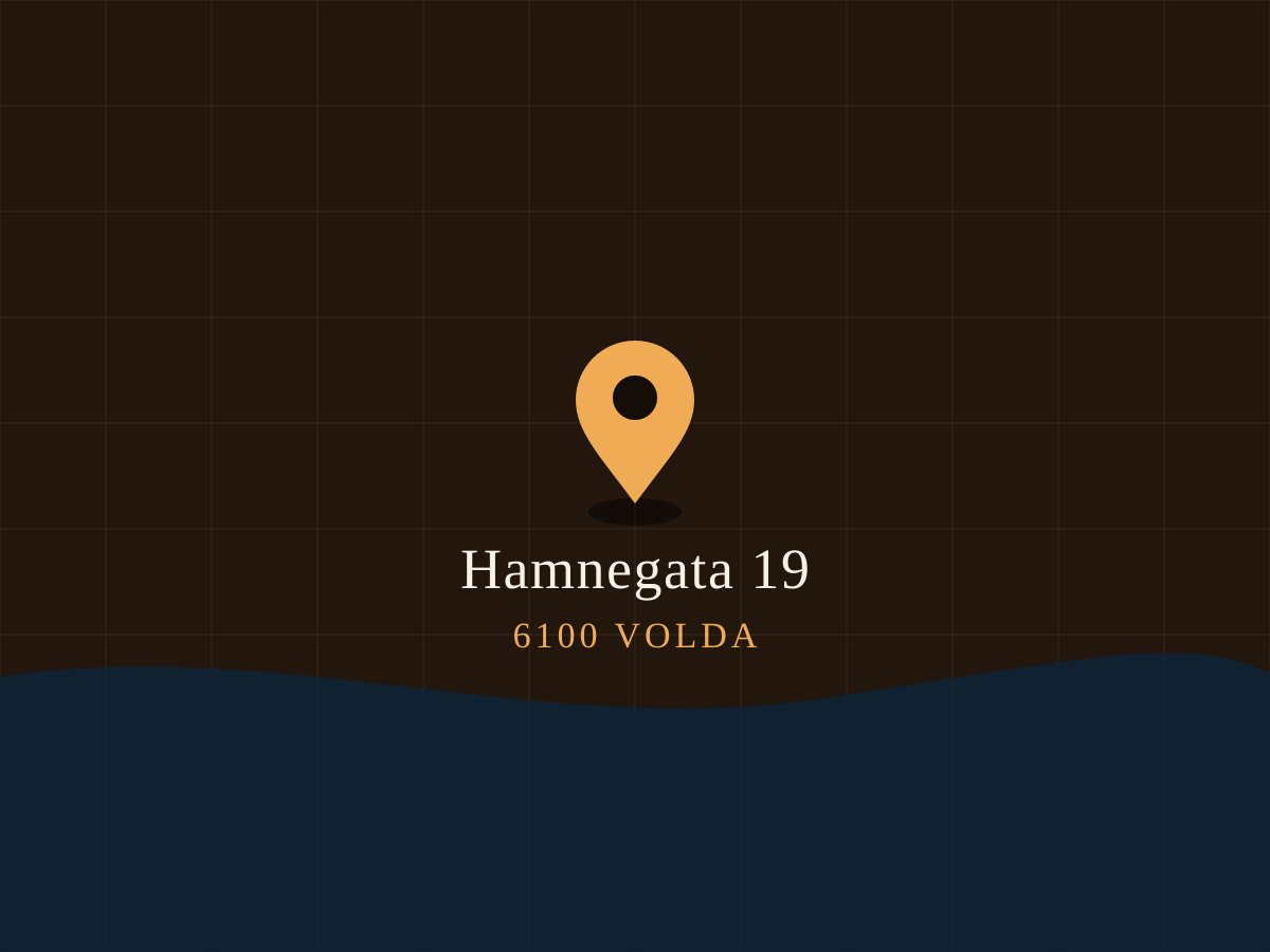 Kart som viser Hamnegata 19 i Volda